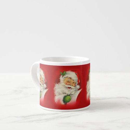 Vintage Christmas Santa Claus Espresso Cup