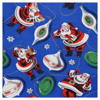 Vintage Christmas Santa Claus Fabric by christmas1900 at Zazzle