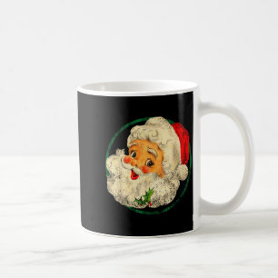 Vintage Christmas Santa Claus Face Old Fashioned Coffee Mug