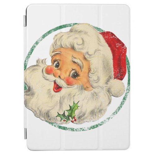 Vintage Christmas Santa Claus Face Old Fashioned T iPad Air Cover