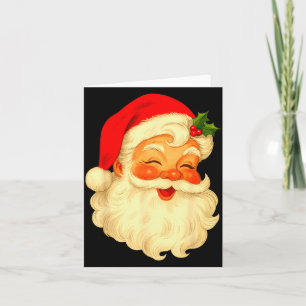 Vintage Christmas Santa Claus Face Old Fashioned X Card