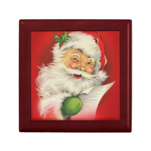 Vintage Christmas Santa Claus Gift Box