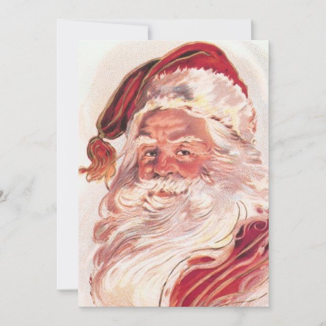 Vintage Christmas Santa Claus Holiday Card (Front)