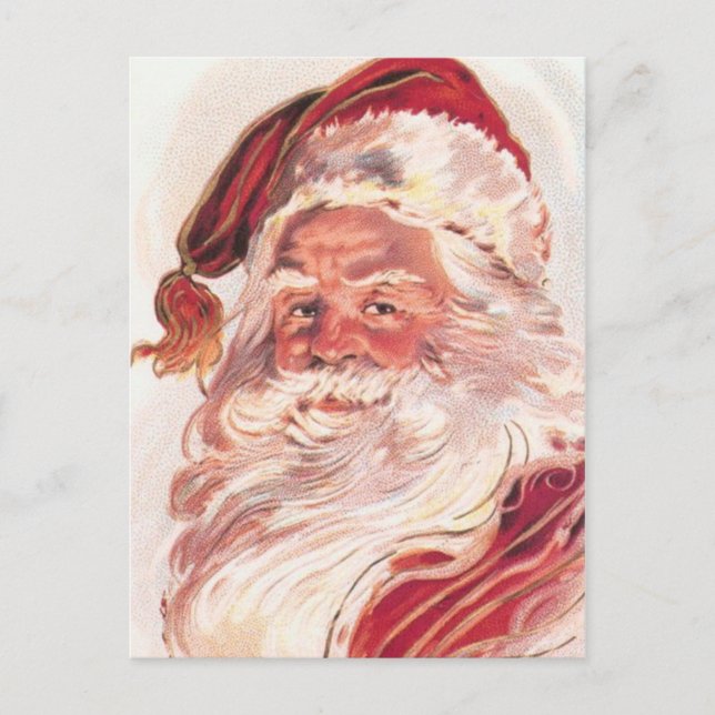 Vintage Christmas Santa Claus Holiday Postcard (Front)