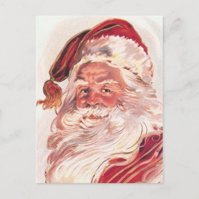 Vintage Christmas Santa Claus Holiday Postcard (Front)