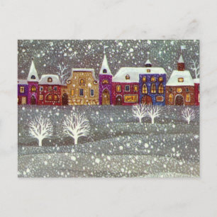 Vintage Christmas, Santa Claus Horse Open Sleigh Holiday Postcard