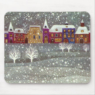 Vintage Christmas, Santa Claus Horse Open Sleigh Mouse Pad