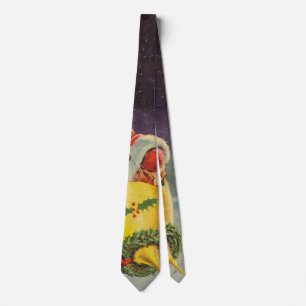 Vintage Christmas, Santa Claus in a Spaceship Neck Tie