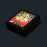 Vintage Christmas Santa Claus in Sleigh with Toys Gift Box<br><div class="desc">Vintage illustration Merry Christmas holiday image featuring a jolly Santa Claus flying his sleigh with a sack full of games,  toys and dolls. You can see Santa's long white beard blowing in the wind!</div>