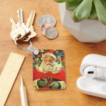 Vintage Christmas Santa Claus in Sleigh with Toys