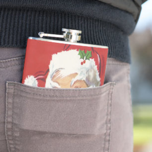 Vintage Christmas Santa Claus, Jolly and Winking Flask