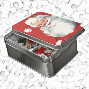 Vintage Christmas Santa Claus, Jolly and Winking Jigsaw Puzzle