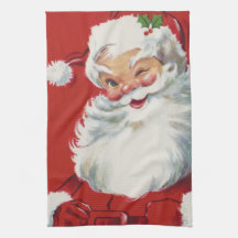 Vintage Christmas Santa Claus, Jolly and Winking