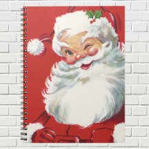Vintage Christmas Santa Claus, Jolly and Winking