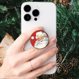 Vintage Christmas Santa Claus, Jolly and Winking PopSocket
