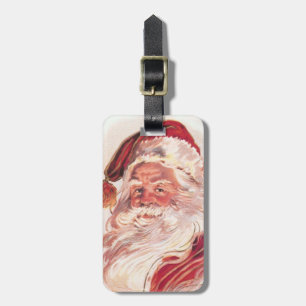 Vintage Christmas Santa Claus Luggage Tag