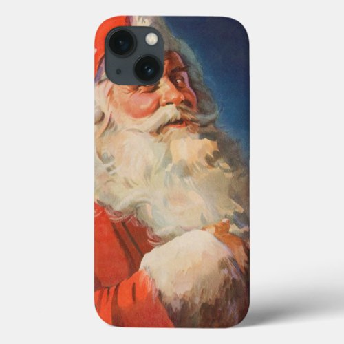 Vintage Christmas Santa Claus Naughty Nice List iPhone 13 Case