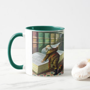 Vintage Christmas, Santa Claus Naughty Nice List Mug