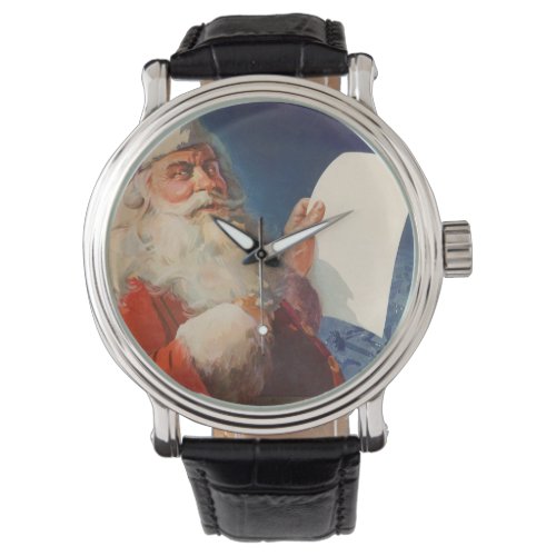 Vintage Christmas Santa Claus Naughty Nice List Watch