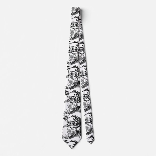 Vintage Christmas Santa Claus Neck Tie (Front)