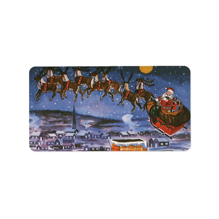 Vintage Christmas, Santa Claus Custom Address Label