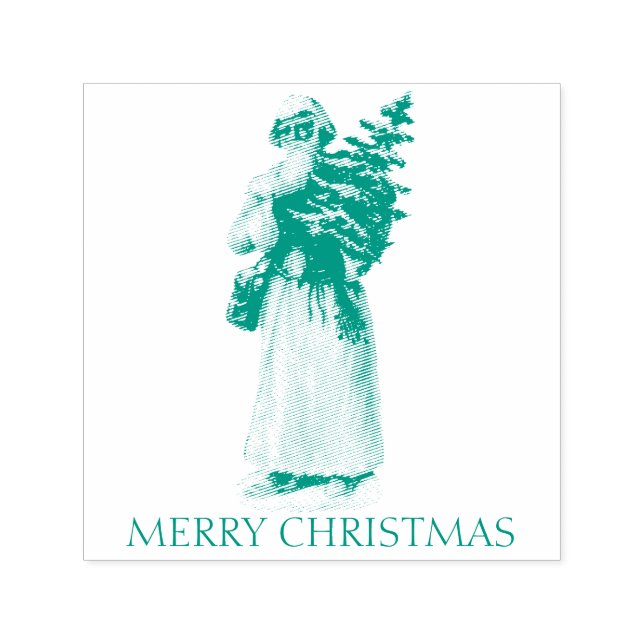 VINTAGE CHRISTMAS SANTA CLAUS RUBBER STAMP (Design)