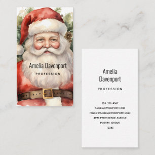 Vintage Christmas Santa Claus Smiling Business Card