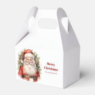 Vintage Christmas Santa Claus Smiling Favor Boxes