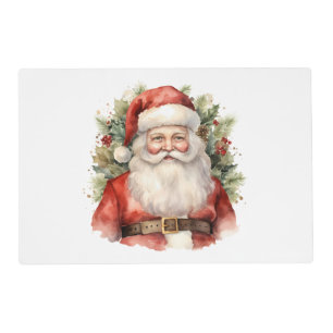 Vintage Christmas Santa Claus Smiling Placemat