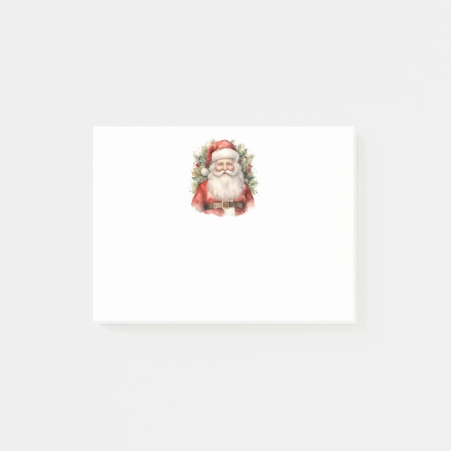 Vintage Christmas Santa Claus Smiling Post-it Notes (Front)