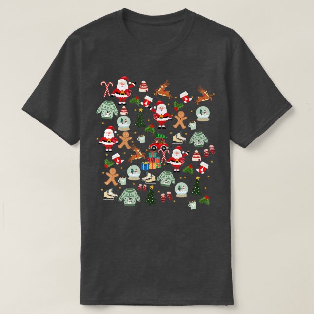 Vintage Christmas Santa Claus Socks Sweat  T-Shirt (Design Front)
