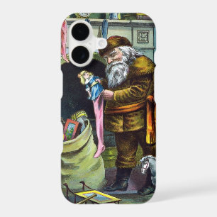 Vintage Christmas, Santa Claus Stockings with Toys iPhone 17 Case