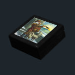 Vintage Christmas Santa Claus Telescope Dog Sunset Gift Box<br><div class="desc">Vintage illustration Merry Christmas holiday design featuring a page from the book Santa Claus and His Works. Published by McLoughlin Brothers in 1889. The story tells of Santa's work making toys for all the good little boys and girls around the world. This Victorian Era image shows an old, jolly Saint...</div>