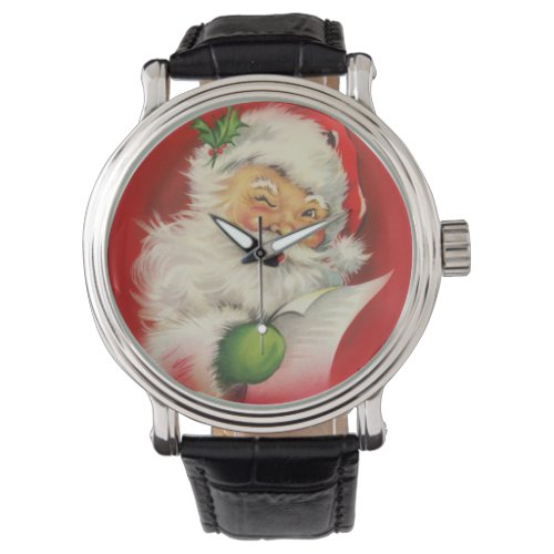 Vintage Christmas Santa Claus Watch