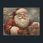 Vintage Christmas Santa Claus with Gifts  Holiday Postcard<br><div class="desc">Christmas Santa illustration</div>