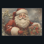 Vintage Christmas Santa Claus with Gifts  Wrapping Paper Sheets<br><div class="desc">Christmas Santa illustration</div>