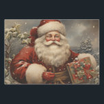 Vintage Christmas Santa Claus with Gifts  Wrapping Paper Sheets<br><div class="desc">Christmas Santa illustration</div>