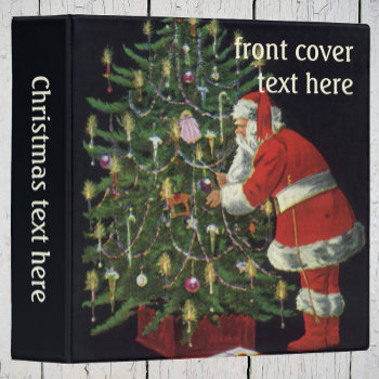 Vintage Christmas  Santa Claus With Presents Binder by ChristmasCafe at Zazzle