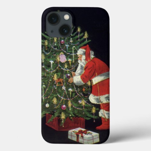 Vintage Christmas Santa Claus with Presents iPhone 13 Case