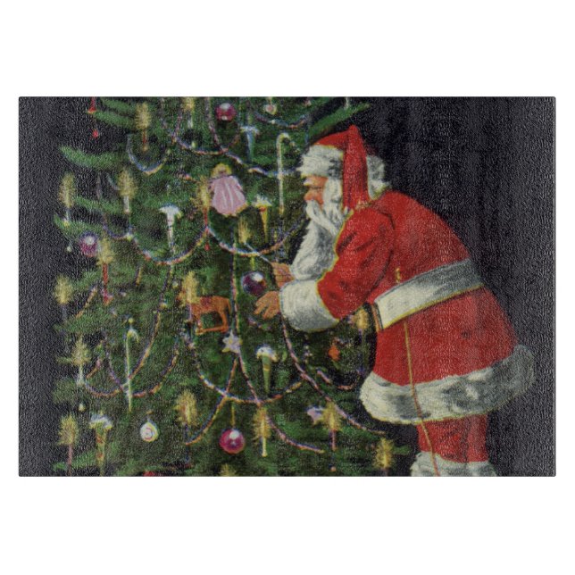 Vintage Christmas, Santa Claus with Presents Cutting Board (Front)