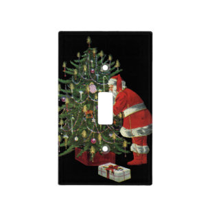 Vintage Christmas, Santa Claus with Presents Light Switch Cover