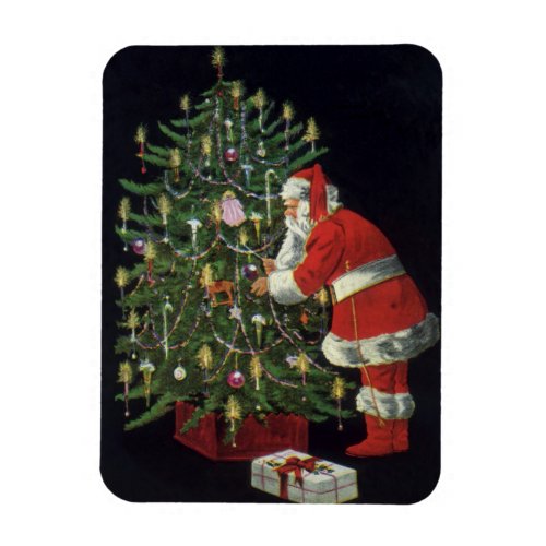 Vintage Christmas Santa Claus with Presents Magnet