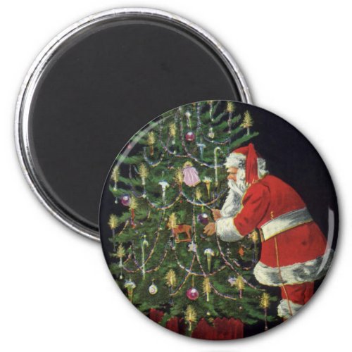 Vintage Christmas Santa Claus with Presents Magnet