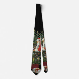 Vintage Christmas, Santa Claus with Presents Neck Tie