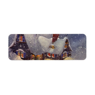 Vintage Christmas, Santa Claus Workshop North Pole Label