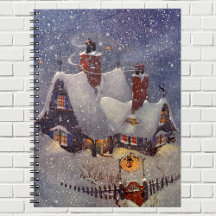 Vintage Christmas, Santa Claus Workshop North Pole