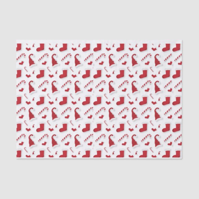 VINTAGE CHRISTMAS SANTA CLAUSE CRAFT TISSUE PAPER (Front)