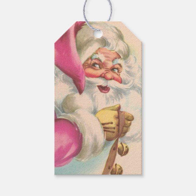 Vintage Christmas Santa Gift Tags (Front)