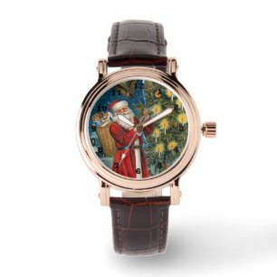 vintage Christmas Santa Holiday Watch