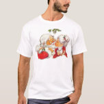 Vintage Christmas Santa Kissing Mrs Claus T-Shirt<br><div class="desc">Santa Claus is giving Mrs Claus a kiss under the mistletoe in this sweet vinatge design. A great way to celebrate love this Christmas!</div>